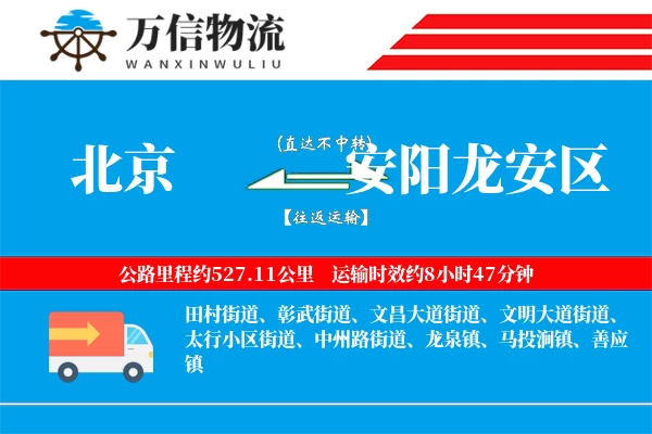 北京到安阳龙安区物流公司