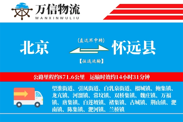 北京到怀远县物流公司