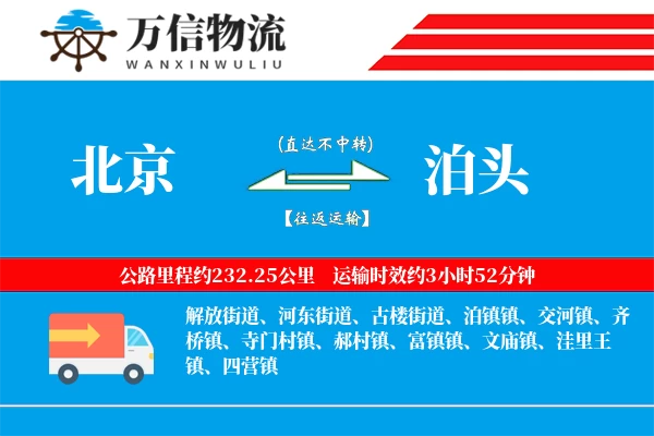 北京到泊头物流公司