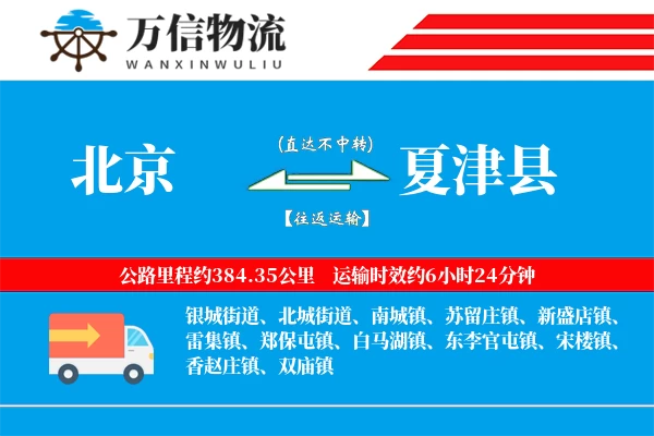 北京到夏津县物流公司