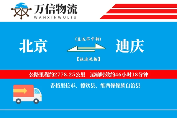 北京到迪庆物流公司