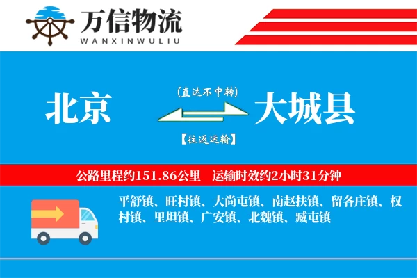 北京到大城县物流公司