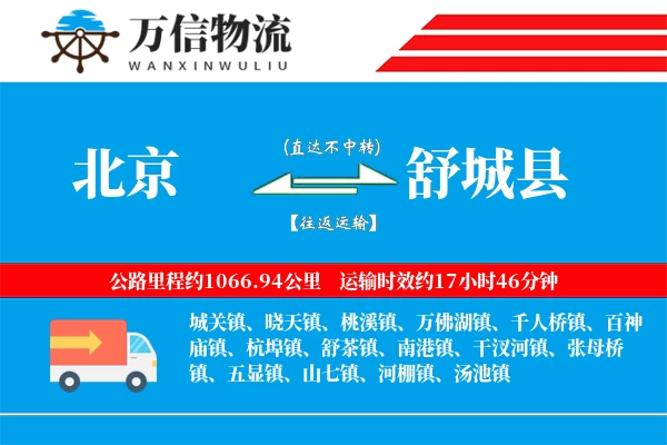北京到舒城县物流公司
