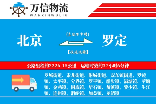 北京到罗定物流公司