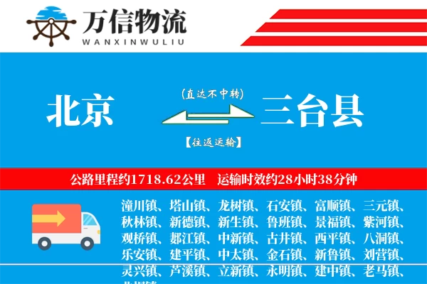 北京到三台县物流公司