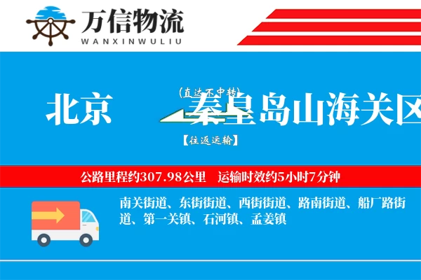 北京到秦皇岛山海关区物流公司