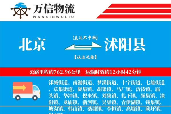 北京到沭阳县物流公司