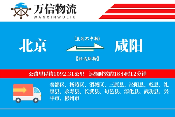 北京到咸阳物流公司