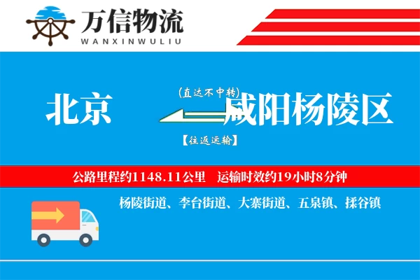 北京到咸阳杨陵区物流公司