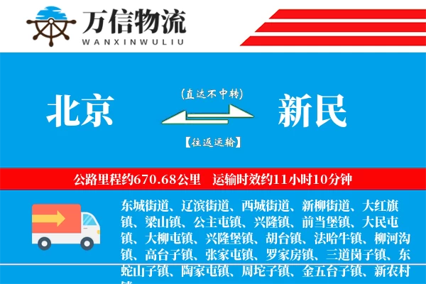 北京到新民物流公司
