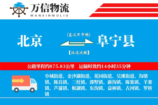 北京到阜宁县物流公司