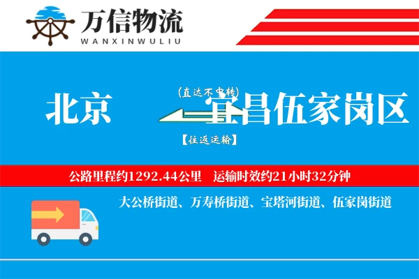 北京到宜昌伍家岗区物流公司
