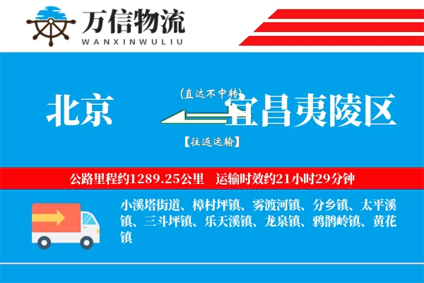 北京到宜昌夷陵区物流公司